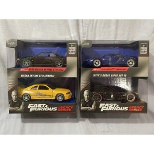 NEW Set Fast & Furious Legacy Series Die-Cast MP4-I2C Nissan 2 GT-R & SRT 10